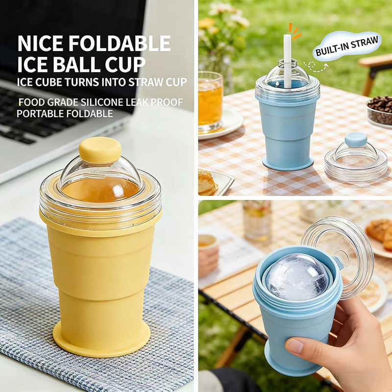 แก้วน้ำแข็งซิลิโคนพับได้ 2-in- - Ice Mold Sphere บทวิจารณ์และราคา